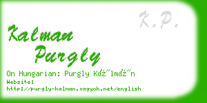 kalman purgly business card